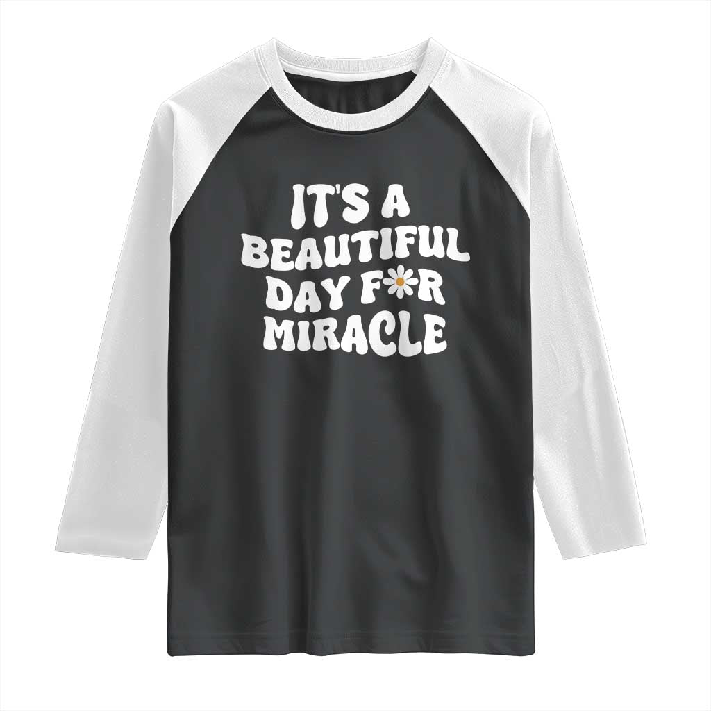 IVF Miracle Raglan Shirt Transfer Day Infertility Support Gift TS10 Black White Print Your Wear