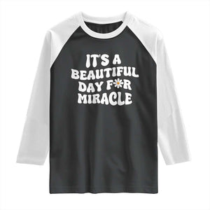 IVF Miracle Raglan Shirt Transfer Day Infertility Support Gift TS10 Black White Print Your Wear