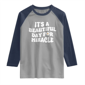 IVF Miracle Raglan Shirt Transfer Day Infertility Support Gift TS10 Sport Gray Navy Print Your Wear