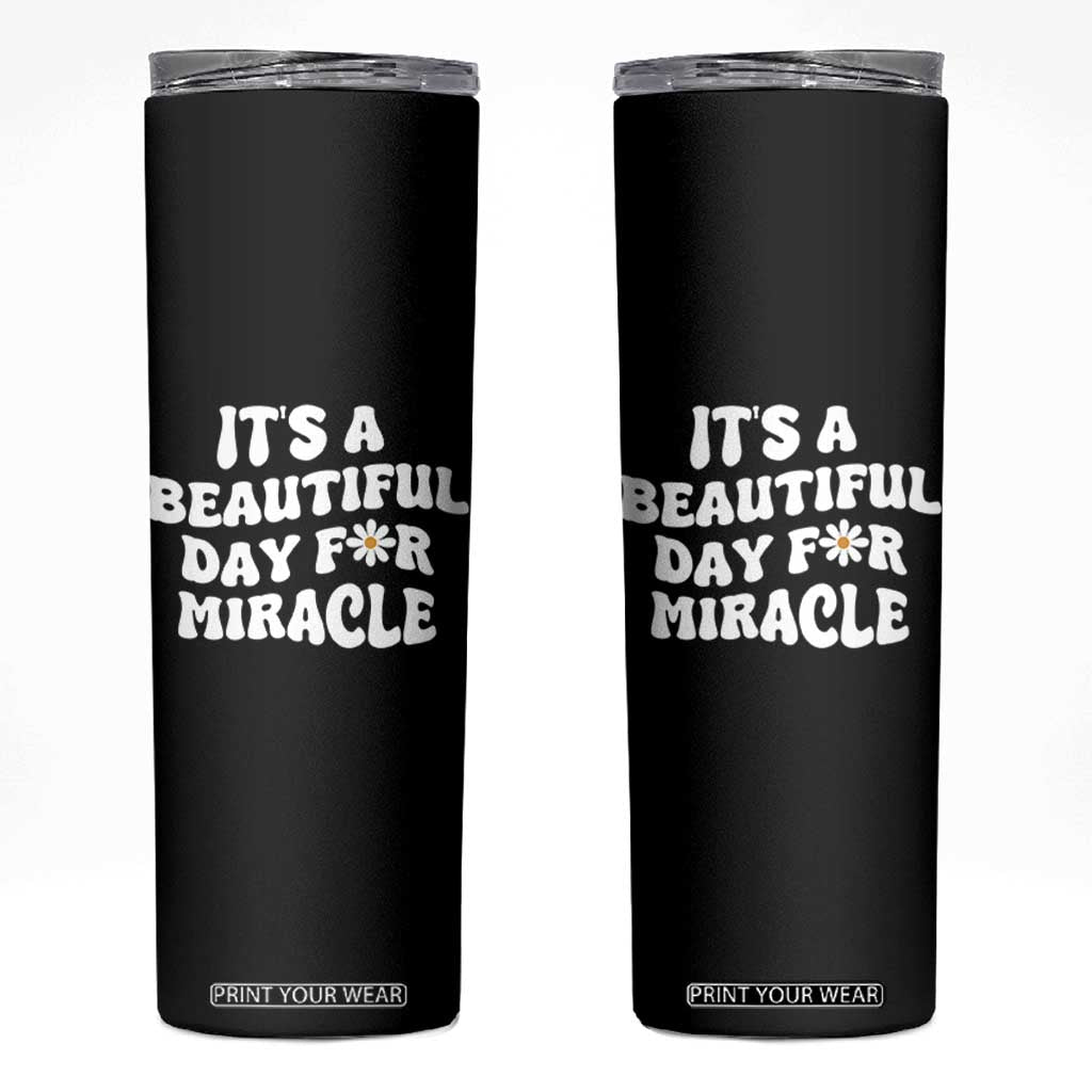IVF Miracle Skinny Tumbler Transfer Day Infertility Support Gift TS10 Black Print Your Wear