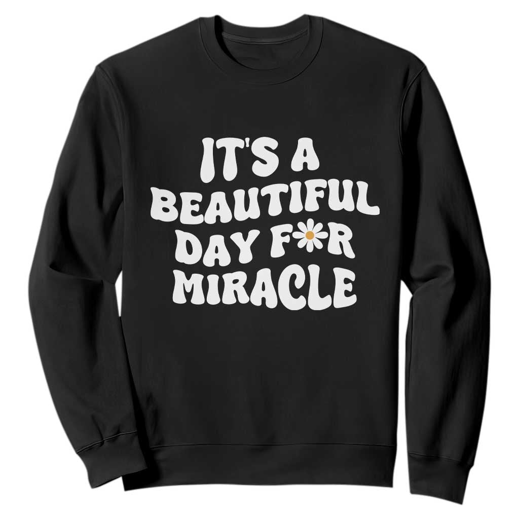 IVF Miracle Sweatshirt Transfer Day Infertility Support Gift TS10 Black Print Your Wear