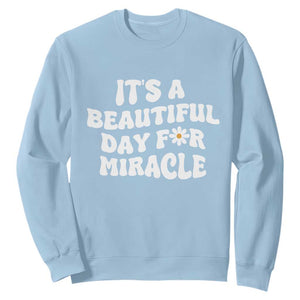 IVF Miracle Sweatshirt Transfer Day Infertility Support Gift TS10 Light Blue Print Your Wear
