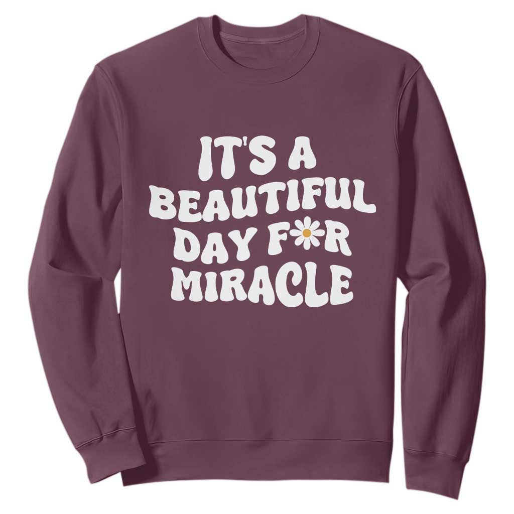 IVF Miracle Sweatshirt Transfer Day Infertility Support Gift TS10 Maroon Print Your Wear