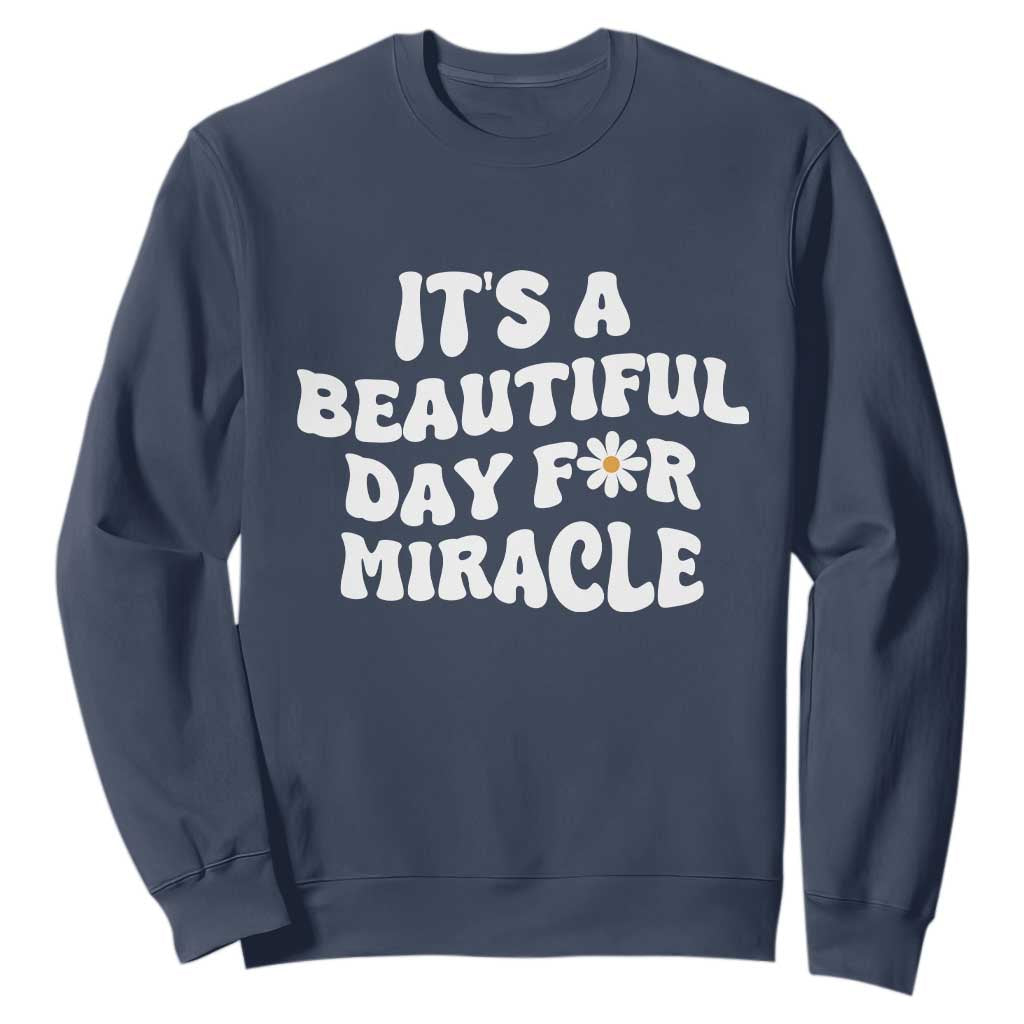IVF Miracle Sweatshirt Transfer Day Infertility Support Gift TS10 Navy Print Your Wear