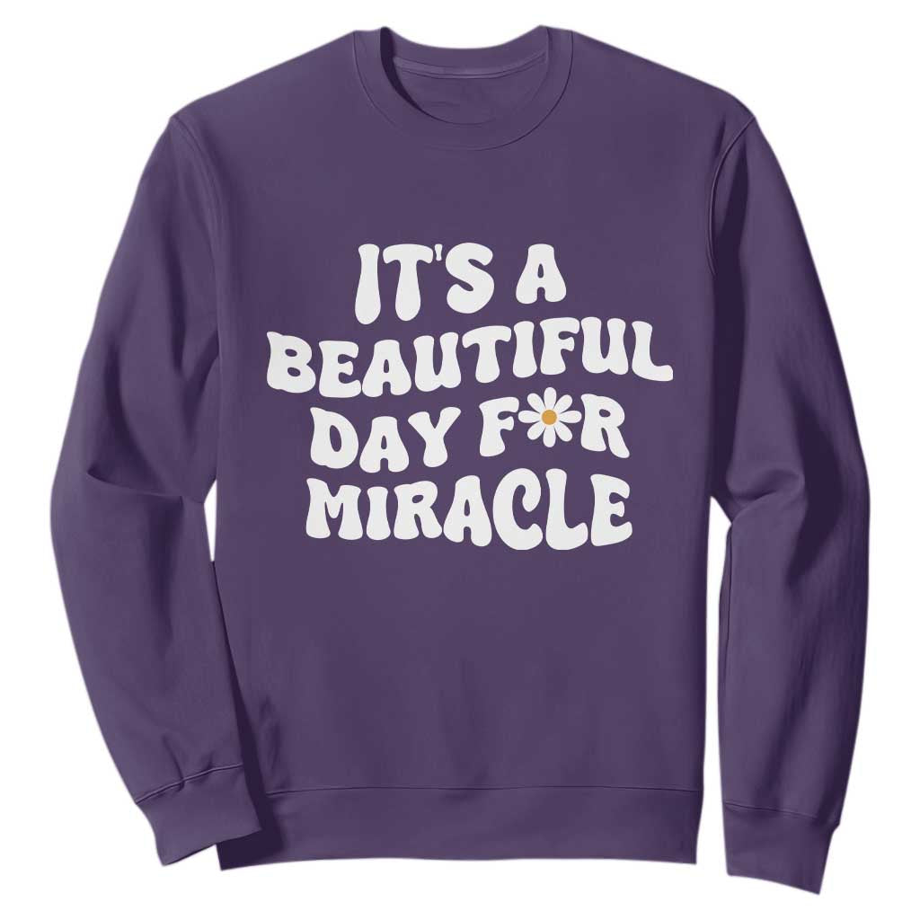 IVF Miracle Sweatshirt Transfer Day Infertility Support Gift TS10 Purple Print Your Wear