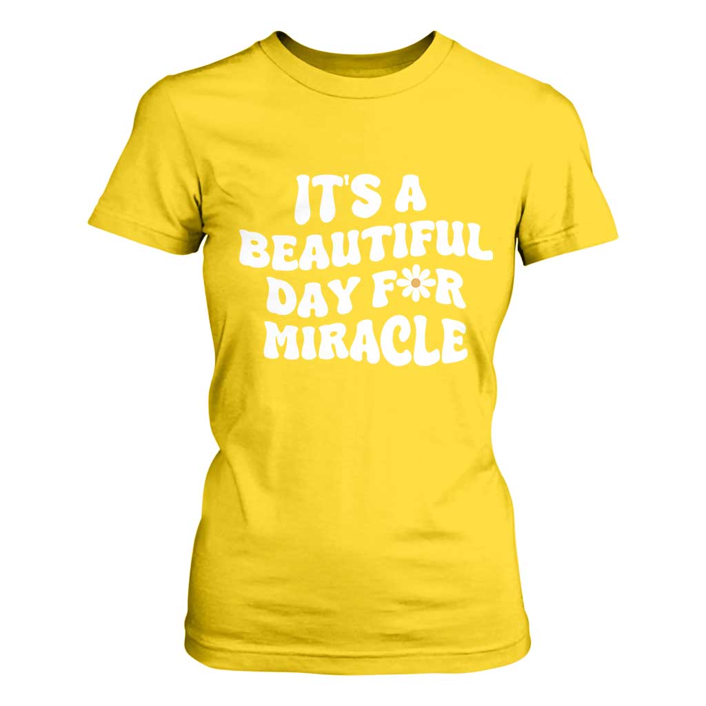IVF Miracle T Shirt For Women Transfer Day Infertility Support Gift TS10 Daisy Print Your Wear