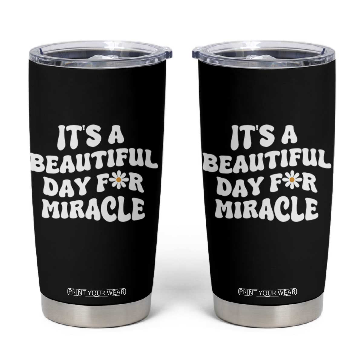 IVF Miracle Tumbler Cup Transfer Day Infertility Support Gift TS10 Black Print Your Wear