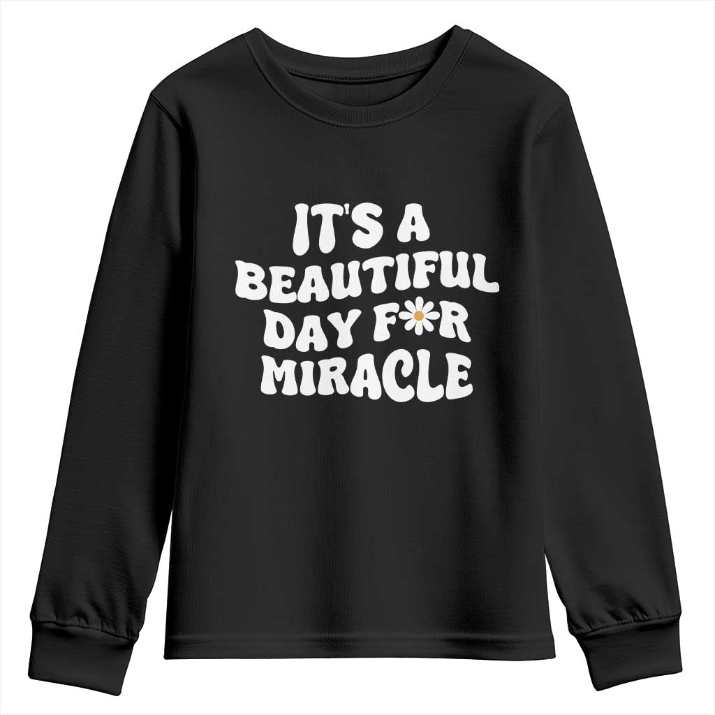 IVF Miracle Youth Sweatshirt Transfer Day Infertility Support Gift TS10 Black Print Your Wear
