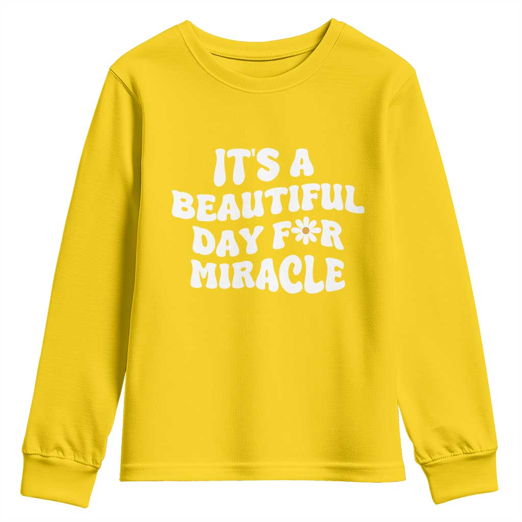 IVF Miracle Youth Sweatshirt Transfer Day Infertility Support Gift TS10 Daisy Print Your Wear