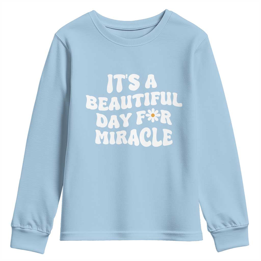 IVF Miracle Youth Sweatshirt Transfer Day Infertility Support Gift TS10 Light Blue Print Your Wear
