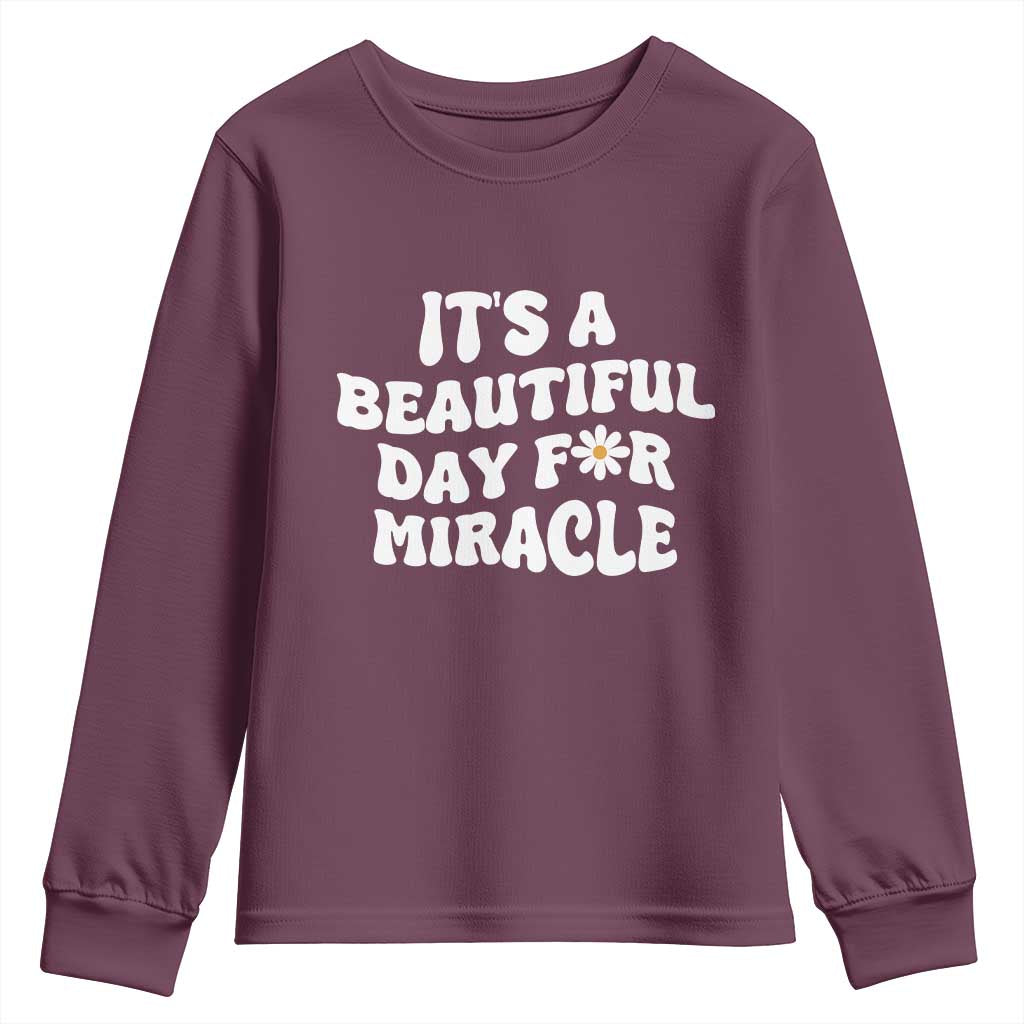 IVF Miracle Youth Sweatshirt Transfer Day Infertility Support Gift TS10 Maroon Print Your Wear