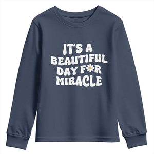 IVF Miracle Youth Sweatshirt Transfer Day Infertility Support Gift TS10 Navy Print Your Wear