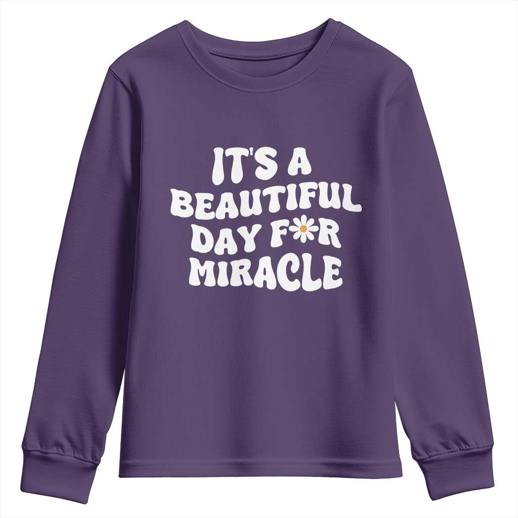 IVF Miracle Youth Sweatshirt Transfer Day Infertility Support Gift TS10 Purple Print Your Wear