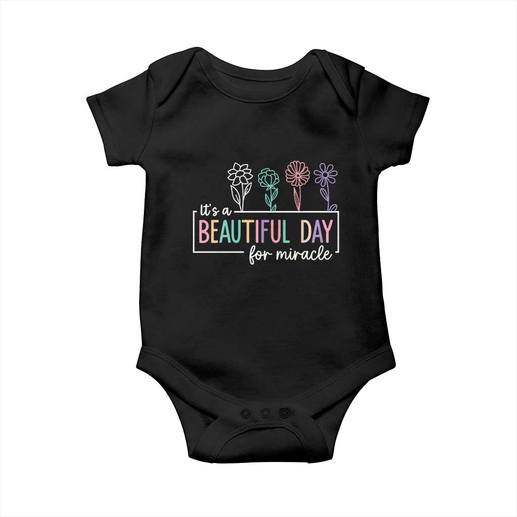 Its a Beautiful Day For IVF Miracle Baby Onesie Transfer Day Infertility Support Gift TS10 Black Print Your Wear