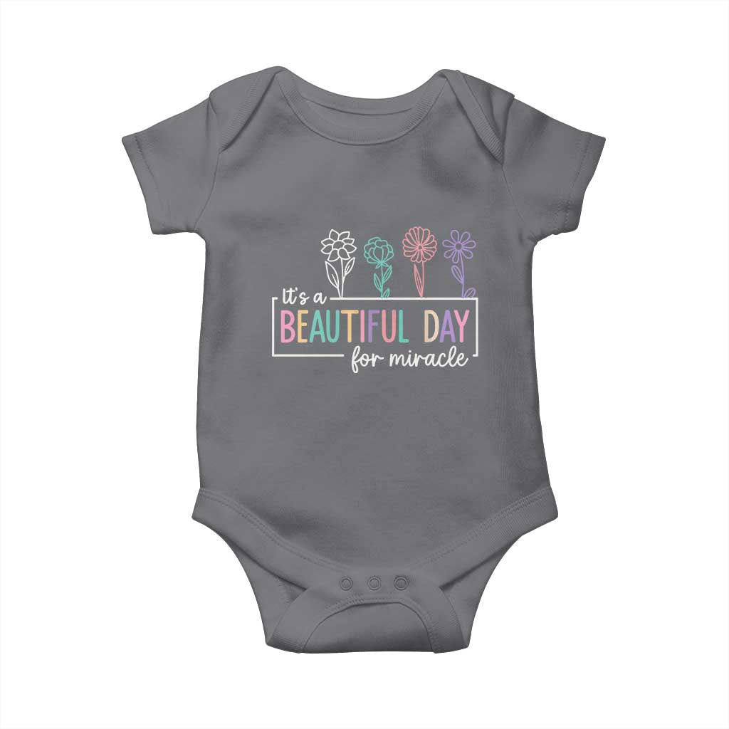 Its a Beautiful Day For IVF Miracle Baby Onesie Transfer Day Infertility Support Gift TS10 Charcoal Print Your Wear