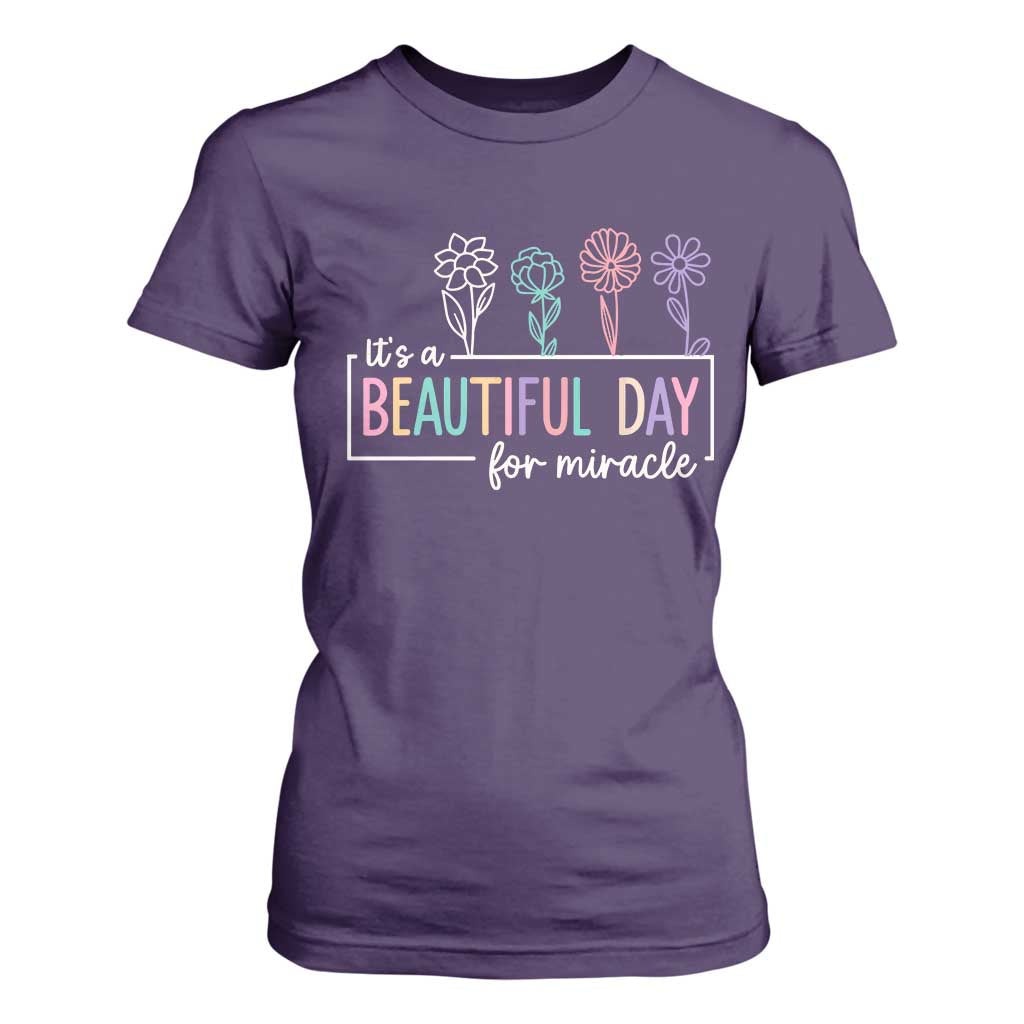 Its a Beautiful Day For IVF Miracle T Shirt For Women Transfer Day Infertility Support Gift TS10 Purple Print Your Wear
