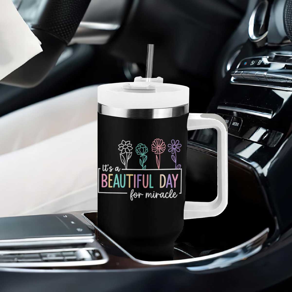 Its a Beautiful Day For IVF Miracle Tumbler With Handle Transfer Day Infertility Support Gift TS10 Print Your Wear