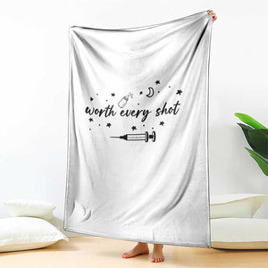 Worth Every Shot Throw Blanket IVF Baby Pregnancy Announcement TS10 Print Your Wear