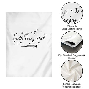 Worth Every Shot Garden Flag IVF Baby Pregnancy Announcement TS10 Print Your Wear