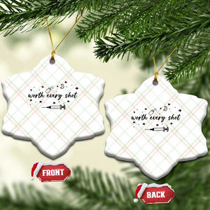 Worth Every Shot Ceramic Ornament IVF Baby Pregnancy Announcement TS10 Print Your Wear