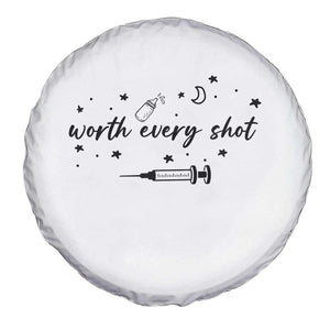 Worth Every Shot Spare Tire Cover IVF Baby Pregnancy Announcement TS10 Print Your Wear