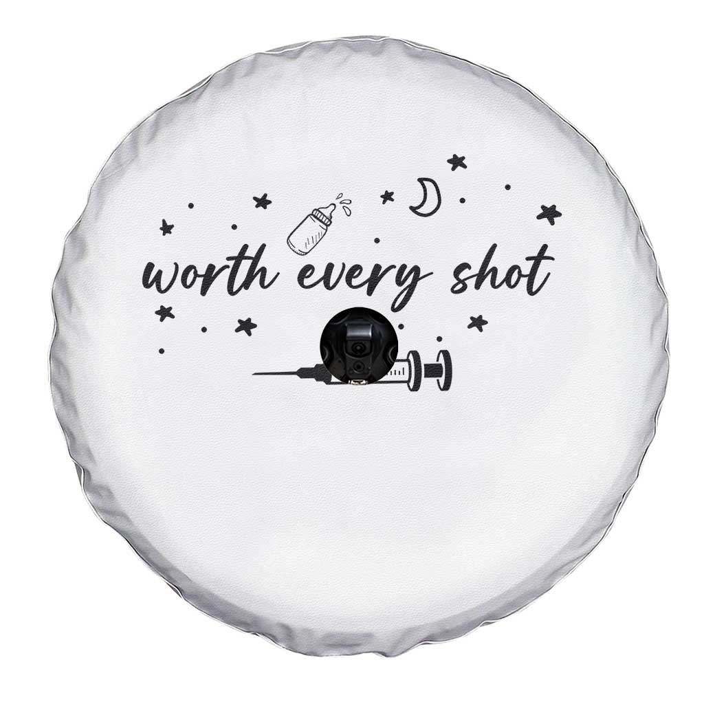 Worth Every Shot Spare Tire Cover IVF Baby Pregnancy Announcement TS10 Print Your Wear