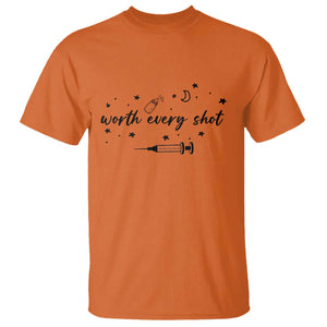 Worth Every Shot T Shirt IVF Baby Pregnancy Announcement TS10 Orange Print Your Wear
