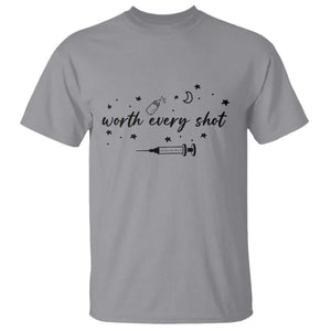 Worth Every Shot T Shirt IVF Baby Pregnancy Announcement TS10 Sport Gray Print Your Wear