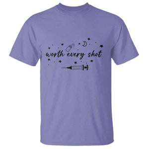 Worth Every Shot T Shirt IVF Baby Pregnancy Announcement TS10 Violet Print Your Wear