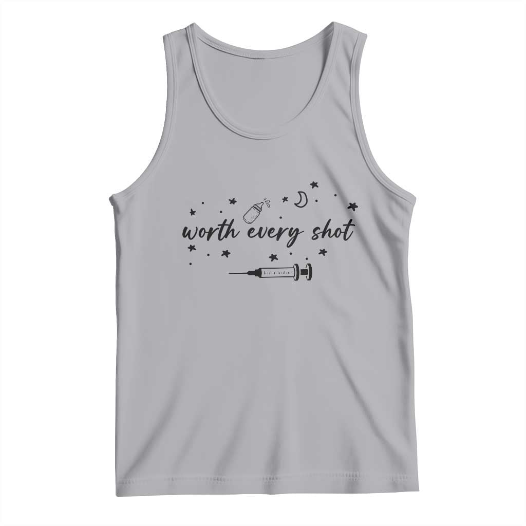 Worth Every Shot Tank Top IVF Baby Pregnancy Announcement TS10 Athletic Heather Print Your Wear