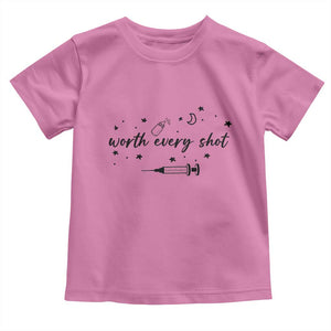 Worth Every Shot Toddler T Shirt IVF Baby Pregnancy Announcement TS10 Azalea Print Your Wear