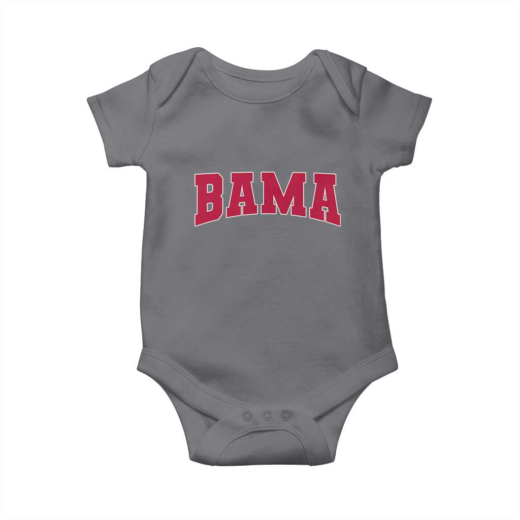 Vintage Bama Baby Onesie Retro Varsity Alabama Football Lover AL State TS10 Charcoal Print Your Wear