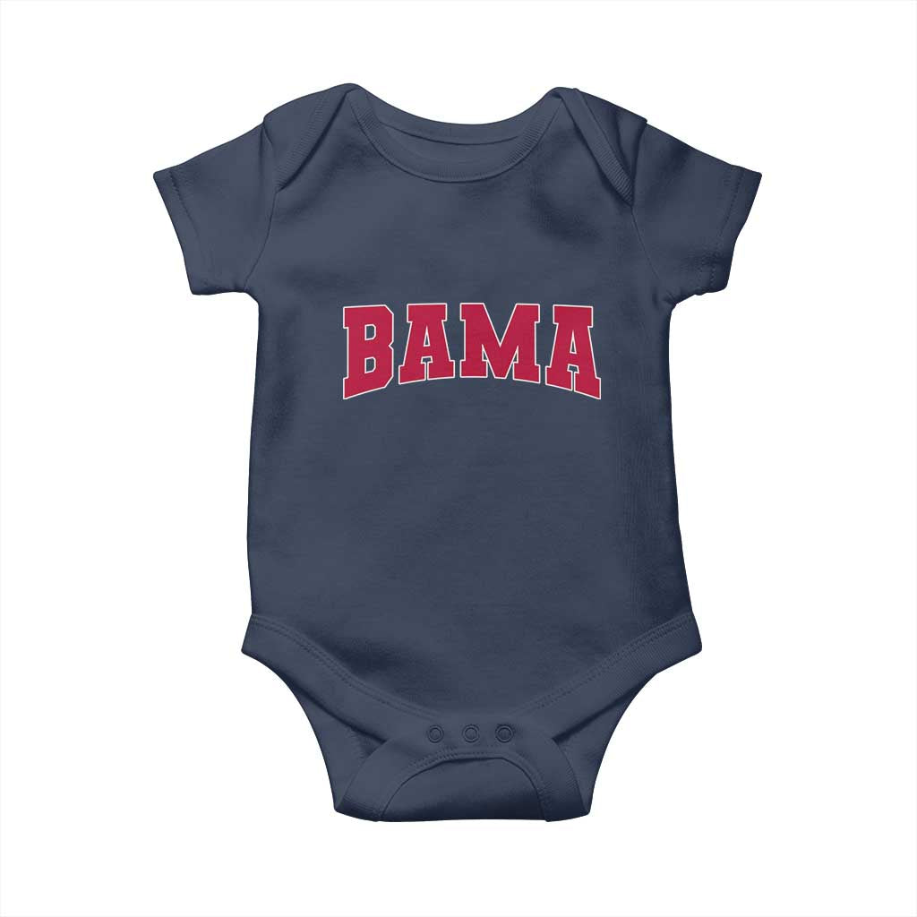 Vintage Bama Baby Onesie Retro Varsity Alabama Football Lover AL State TS10 Navy Print Your Wear