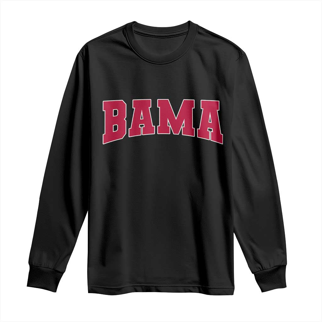 Vintage Bama Long Sleeve Shirt Retro Varsity Alabama Football Lover AL State TS10 Black Print Your Wear