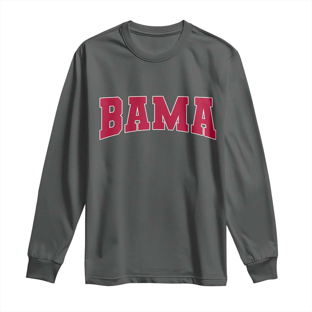 Vintage Bama Long Sleeve Shirt Retro Varsity Alabama Football Lover AL State TS10 Dark Heather Print Your Wear