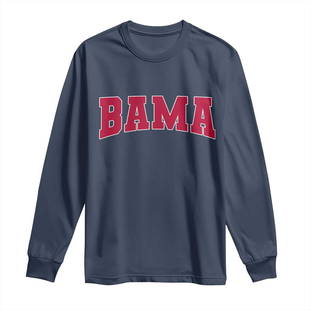 Vintage Bama Long Sleeve Shirt Retro Varsity Alabama Football Lover AL State TS10 Navy Print Your Wear