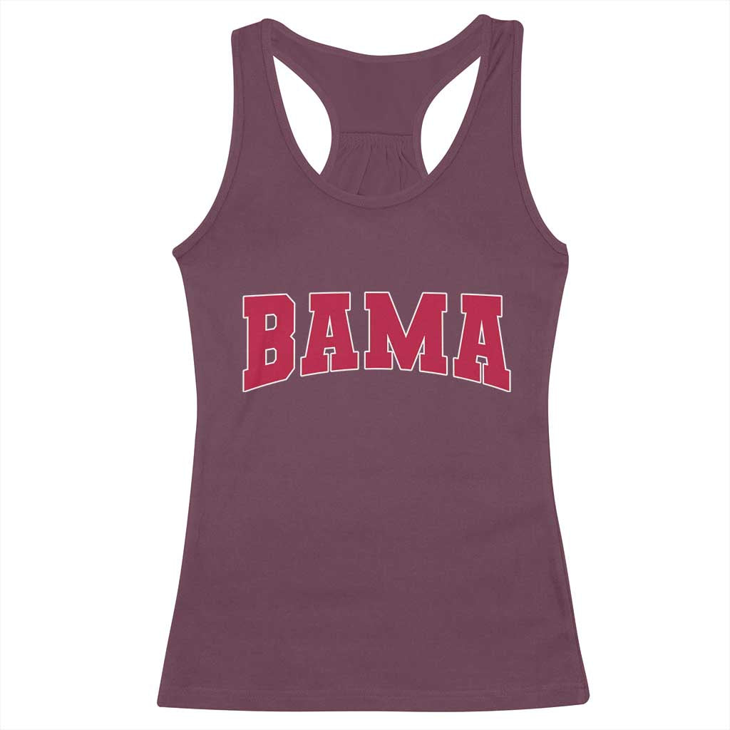Vintage Bama Racerback Tank Top Retro Varsity Alabama Football Lover AL State TS10 Maroon Print Your Wear
