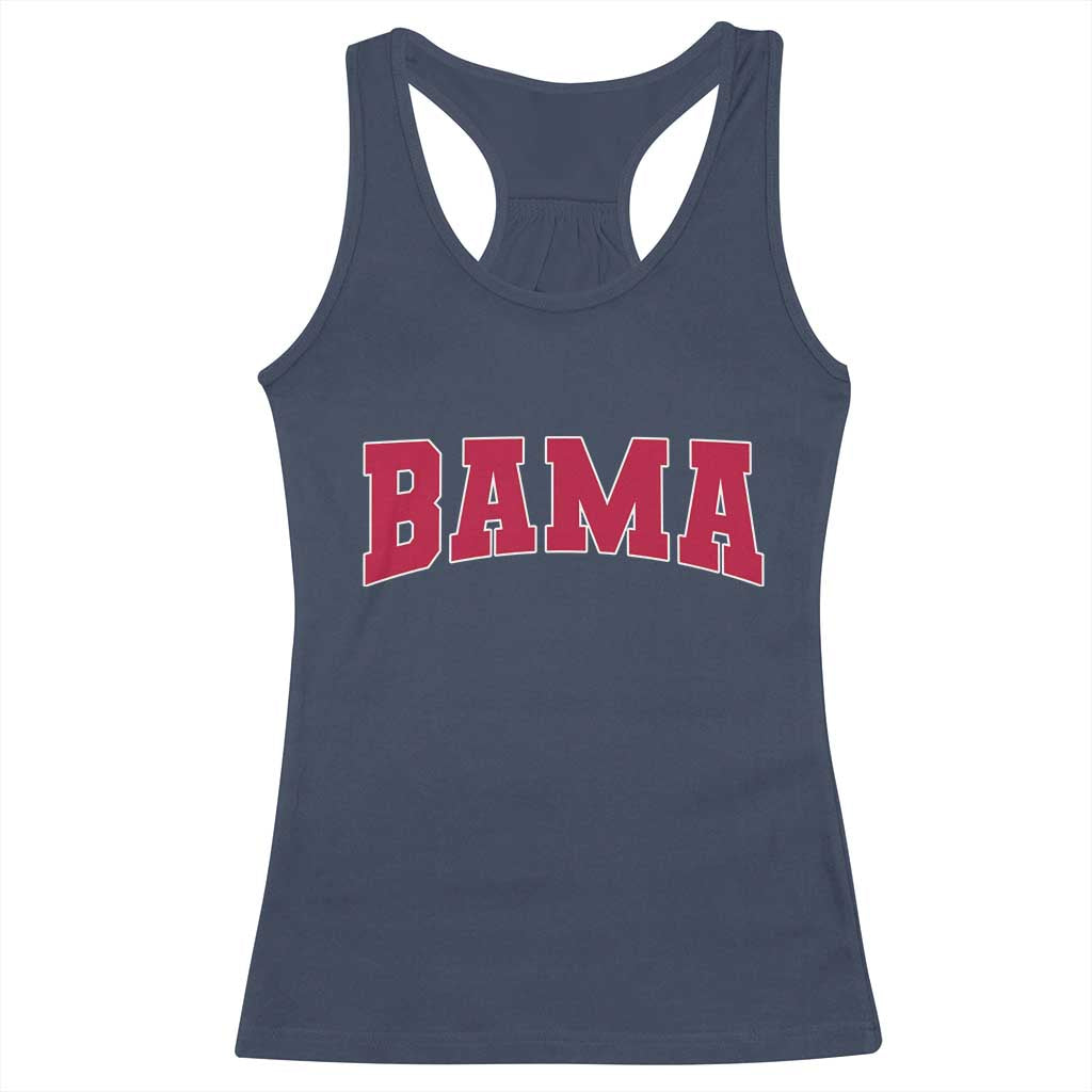 Vintage Bama Racerback Tank Top Retro Varsity Alabama Football Lover AL State TS10 Navy Print Your Wear