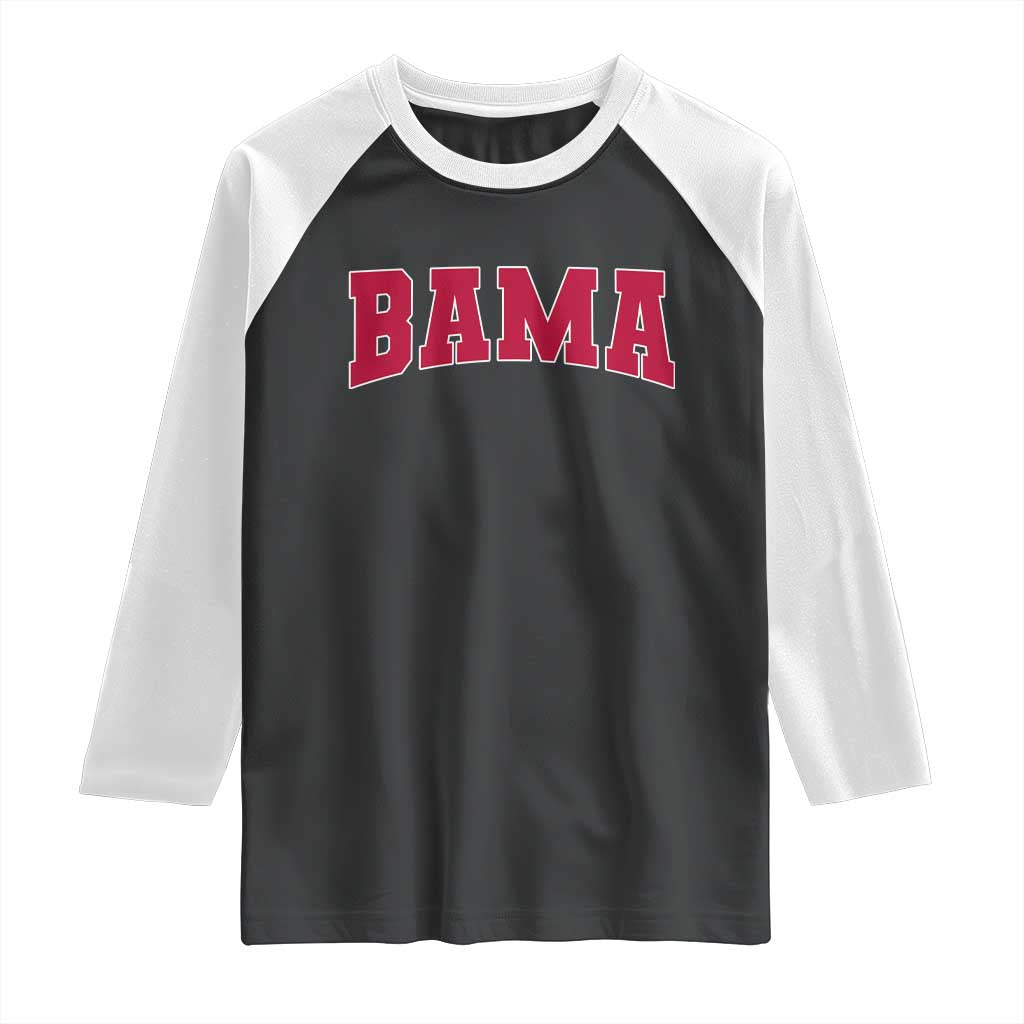 Vintage Bama Raglan Shirt Retro Varsity Alabama Football Lover AL State TS10 Black White Print Your Wear