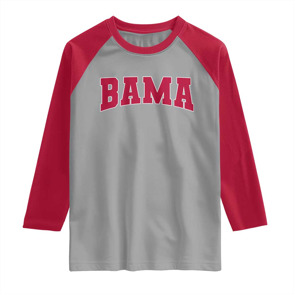 Vintage Bama Raglan Shirt Retro Varsity Alabama Football Lover AL State TS10 Sport Gray Red Print Your Wear