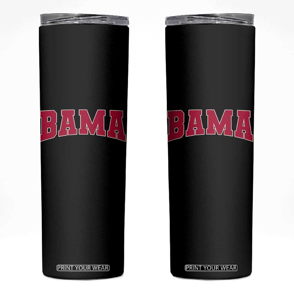 Vintage Bama Skinny Tumbler Retro Varsity Alabama Football Lover AL State TS10 Black Print Your Wear