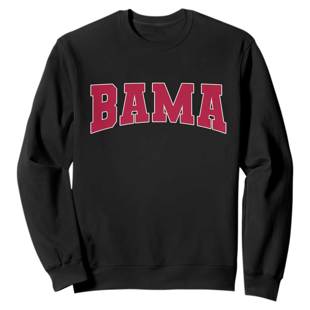 Vintage Bama Sweatshirt Retro Varsity Alabama Football Lover AL State TS10 Black Print Your Wear