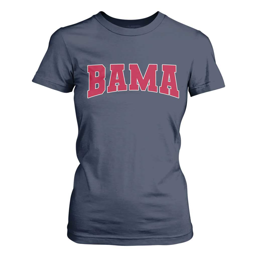 Vintage Bama T Shirt For Women Retro Varsity Alabama Football Lover AL State TS10 Navy Print Your Wear