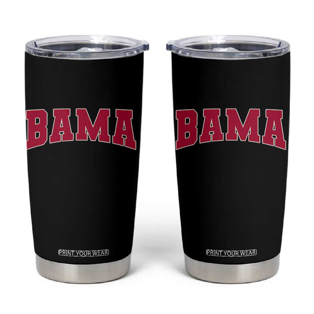 Vintage Bama Tumbler Cup Retro Varsity Alabama Football Lover AL State TS10 Black Print Your Wear