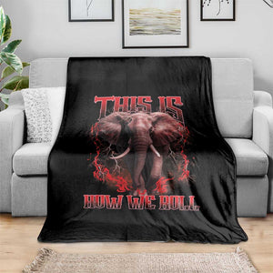 Alabama Fan Throw Blanket This Is How We Roll Bama Mascot Game Day TS10 Print Your Wear