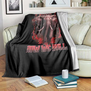 Alabama Fan Throw Blanket This Is How We Roll Bama Mascot Game Day TS10 Print Your Wear