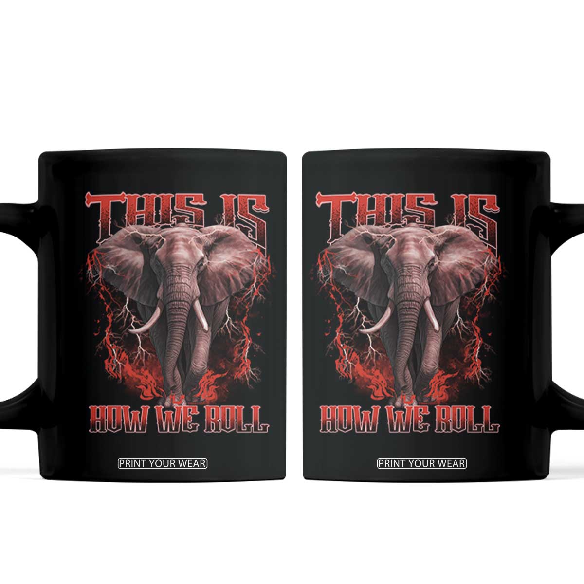 Alabama Fan Coffee Mug This Is How We Roll Bama Mascot Game Day TS10 Black Print Your Wear