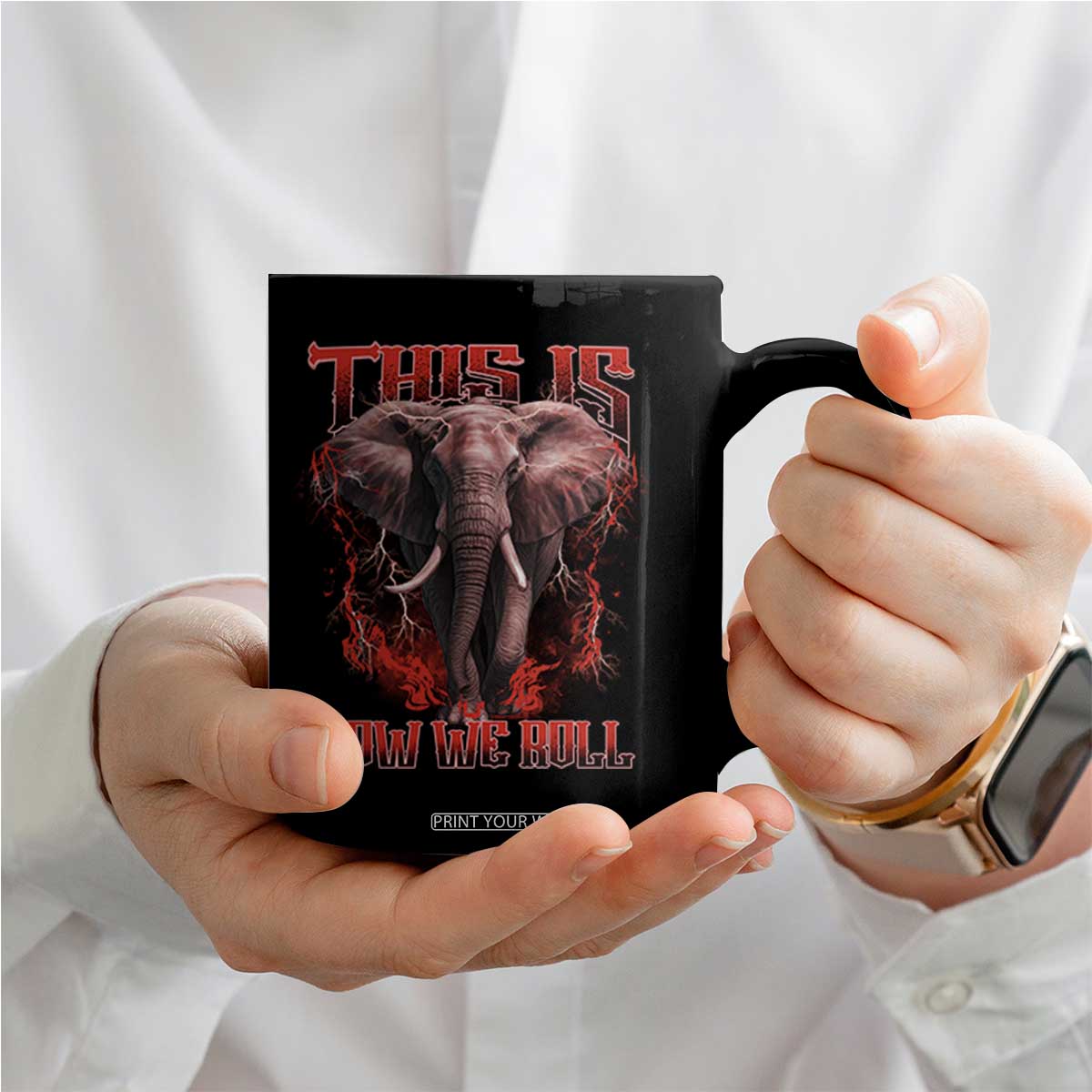 Alabama Fan Coffee Mug This Is How We Roll Bama Mascot Game Day TS10 Print Your Wear