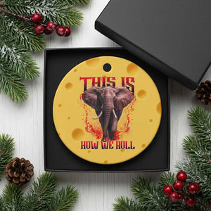 Alabama Fan Ceramic Ornament This Is How We Roll Bama Mascot Game Day TS10 1pc Yellow Cheese Print Your Wear