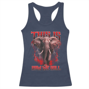 Alabama Fan Racerback Tank Top This Is How We Roll Bama Mascot Game Day TS10 Navy Print Your Wear
